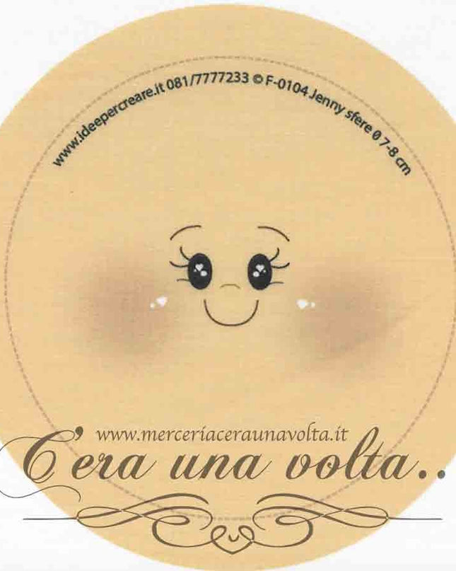 Viso stampato su tessuto Jenny