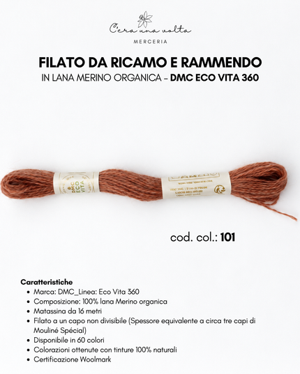 Filato da ricamo e rammendo in lana Merino organica – DMC Eco Vita 360