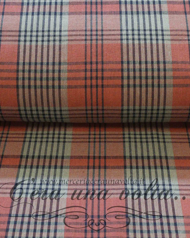 Tessuto Scozzese Tartan in flanella Granata