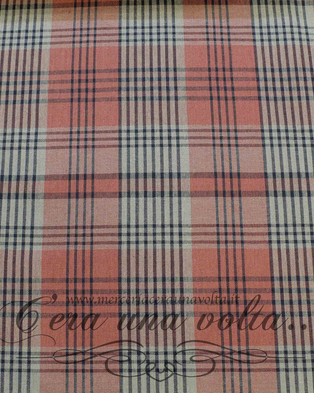 Tessuto Scozzese Tartan in flanella Granata