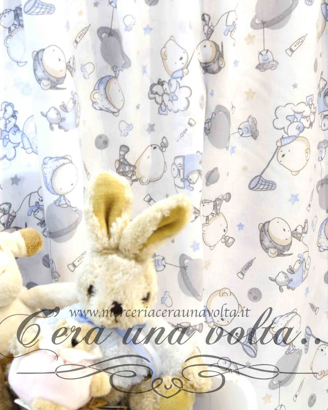 Tessuto per tende Little Azzurro