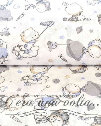 Tessuto per tende Little Azzurro