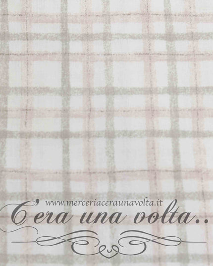 Tessuto per tende Tartan Baby Pink