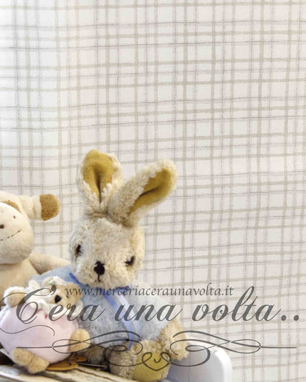 Tessuto per tende Tartan Baby Beige