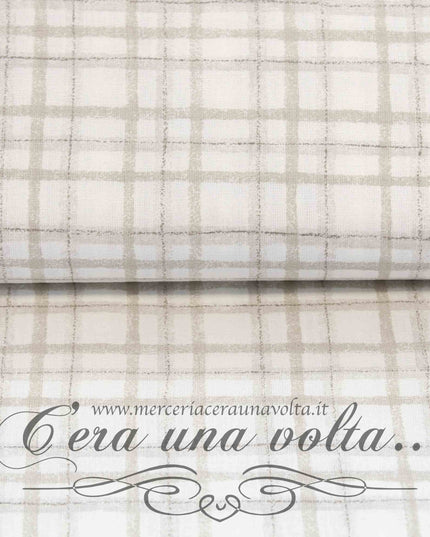 Tessuto per tende Tartan Baby Beige
