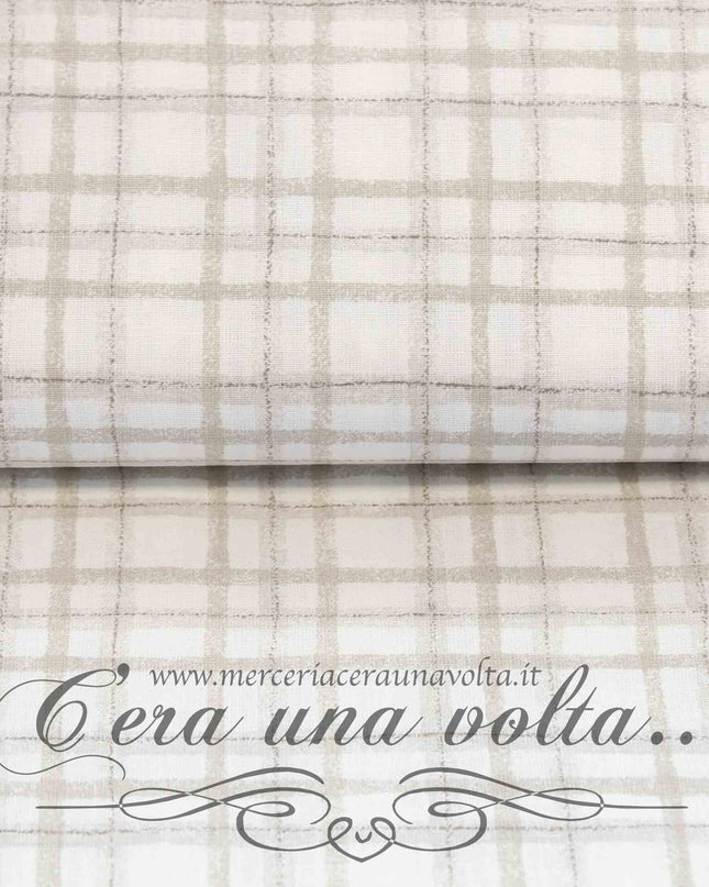 Tessuto per tende Tartan Baby Beige