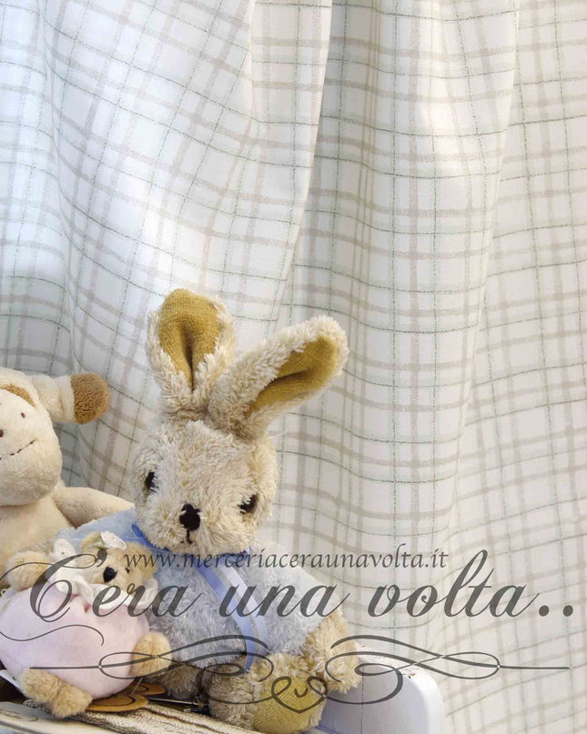 Tessuto per tende Tartan Baby Green