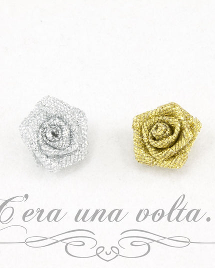 Rose in tessuto lurex