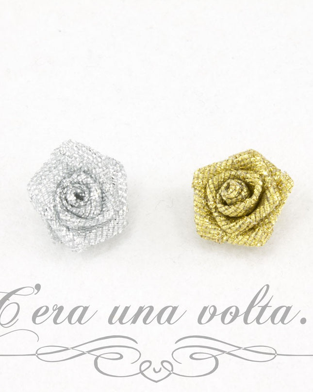 Rose in tessuto lurex