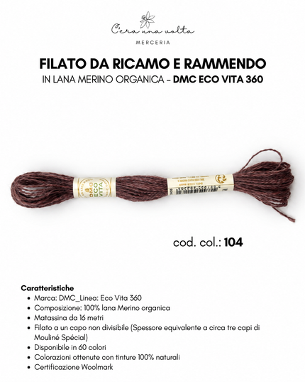 Filato da ricamo e rammendo in lana Merino organica – DMC Eco Vita 360