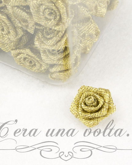 Rose in tessuto lurex