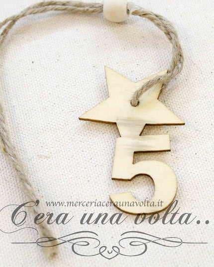 Numeri in legno per calendario dell'avvento