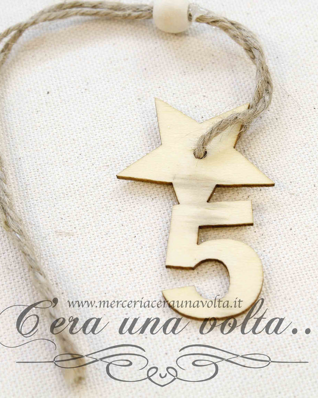 Numeri in legno per calendario dell'avvento