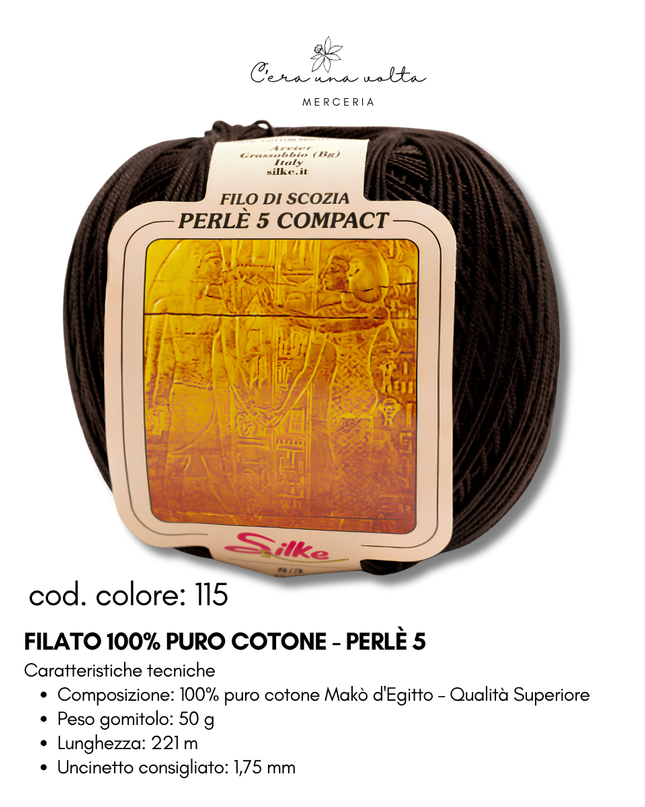 Filato 100% Puro Cotone - Perlè 5 e Perlè 8