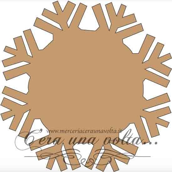 Cristallo di neve in legno