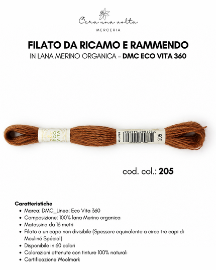 Filato da ricamo e rammendo in lana Merino organica – DMC Eco Vita 360