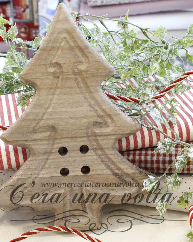 Bottone in legno Albero