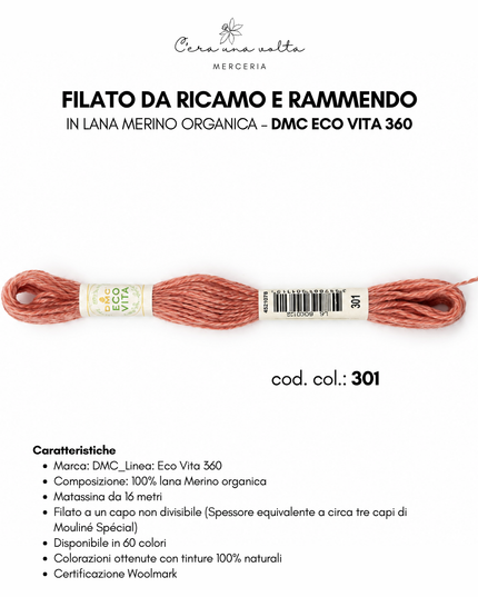 Filato da ricamo e rammendo in lana Merino organica – DMC Eco Vita 360