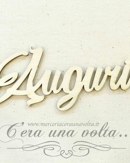 Targhetta in legno Auguri