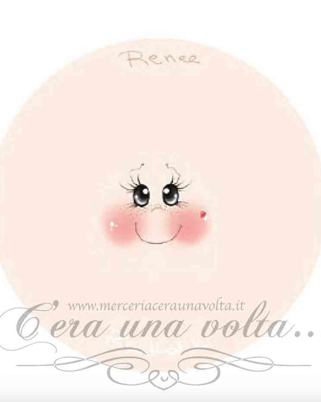 Viso stampato su tessuto Renee