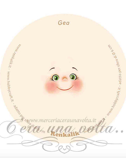 Viso stampato su tessuto Gea