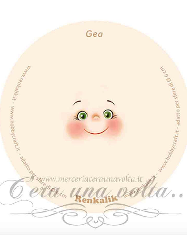 Viso stampato su tessuto Gea