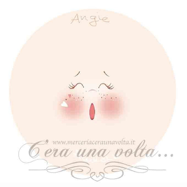 Viso stampato su tessuto Angie