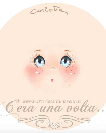 Viso stampato su tessuto Carlotta