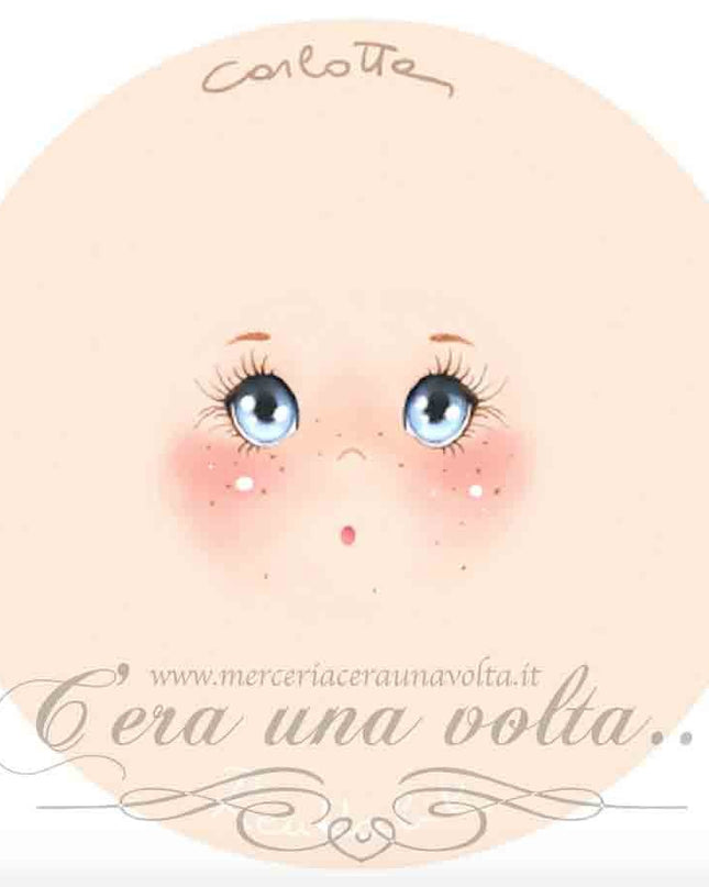 Viso stampato su tessuto Carlotta