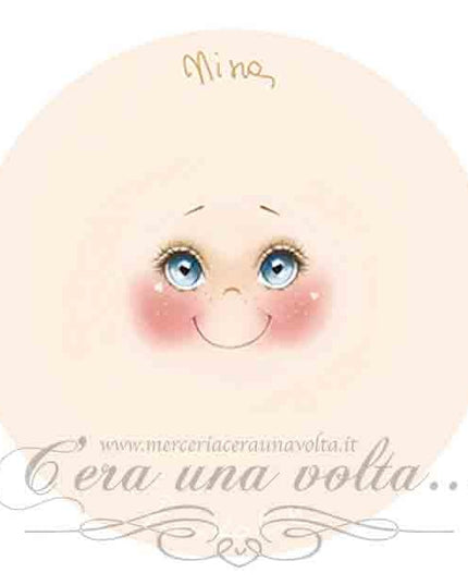 Viso stampato su tessuto Nina