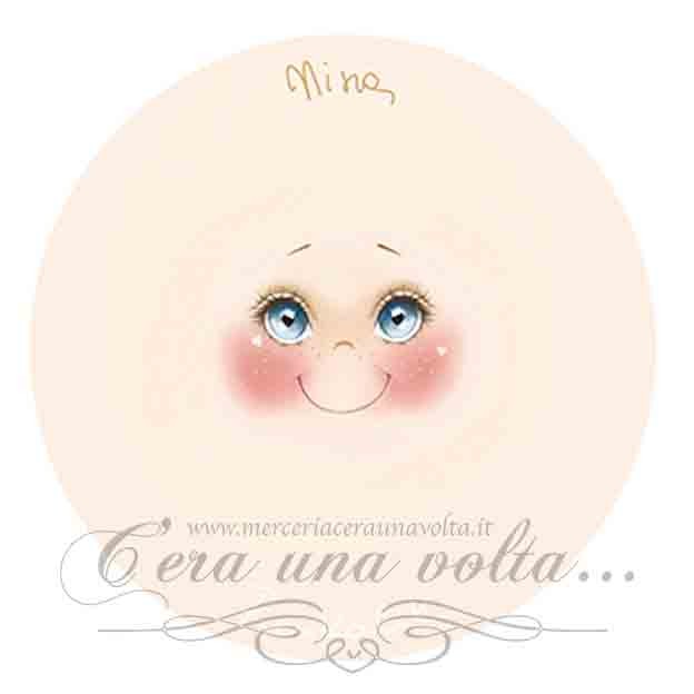 Viso stampato su tessuto Nina