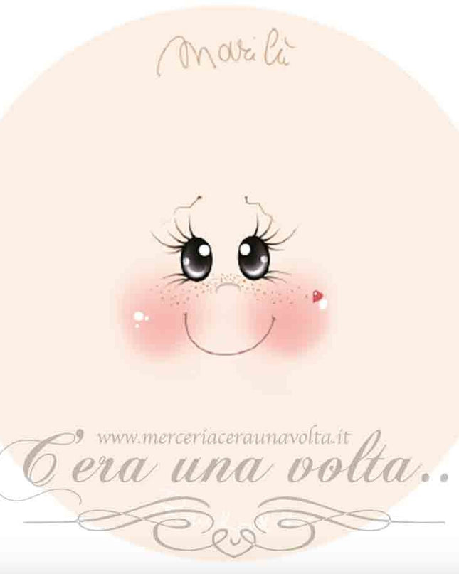 Viso stampato su tessuto Marilù