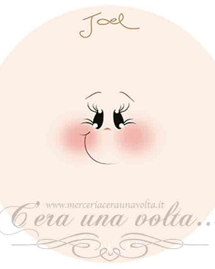 Viso stampato su tessuto Joel