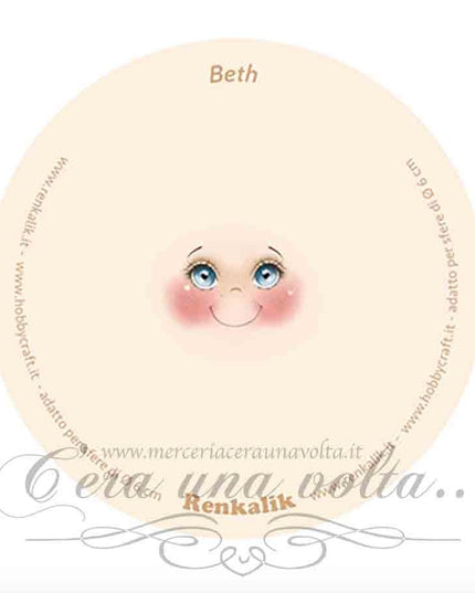 Viso stampato su tessuto Beth