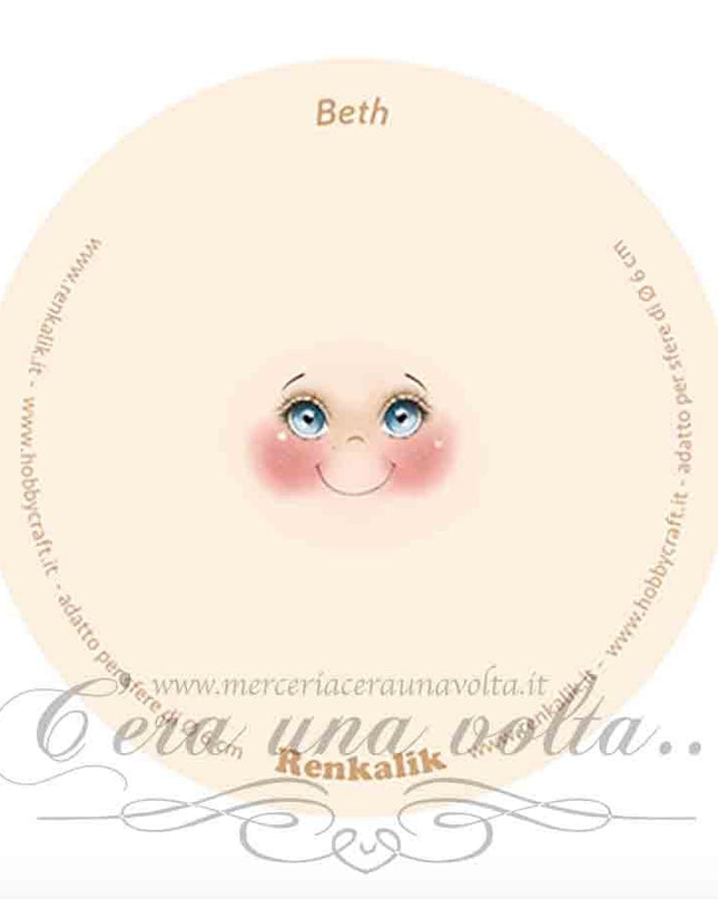 Viso stampato su tessuto Beth