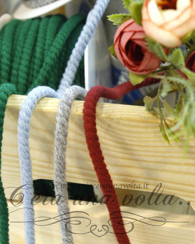 Cordone ritorto in cotone opaco