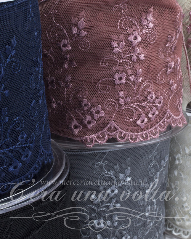 Pizzo in tulle H 9 cm