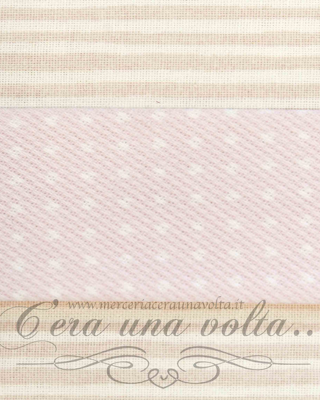 Sbieco in Cotone Piquet Pallini Rosa
