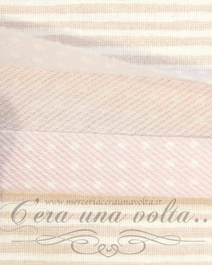 Sbieco in Cotone Piquet Pallini Rosa