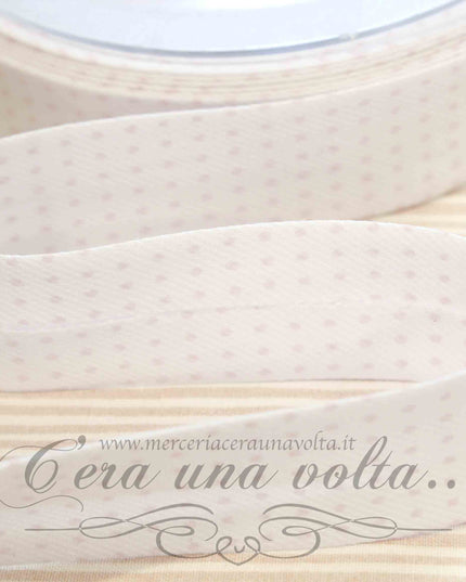 Sbieco in Cotone Piquet Pallini Rosa