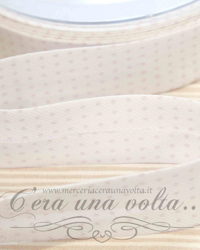 Sbieco in Cotone Piquet Pallini Rosa