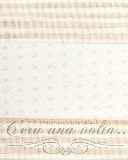 Sbieco in Cotone Piquet Pallini Rosa