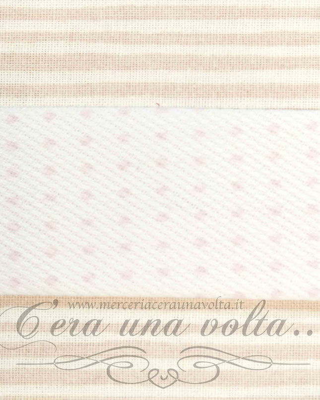 Sbieco in Cotone Piquet Pallini Rosa