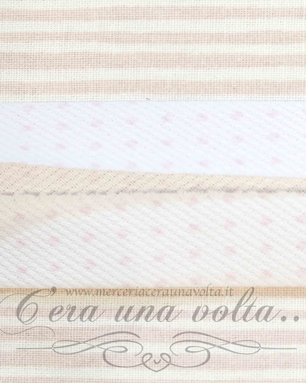 Sbieco in Cotone Piquet Pallini Rosa
