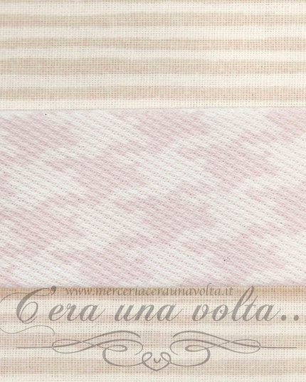 Sbieco in Cotone Piquet Pied de Poule Rosa