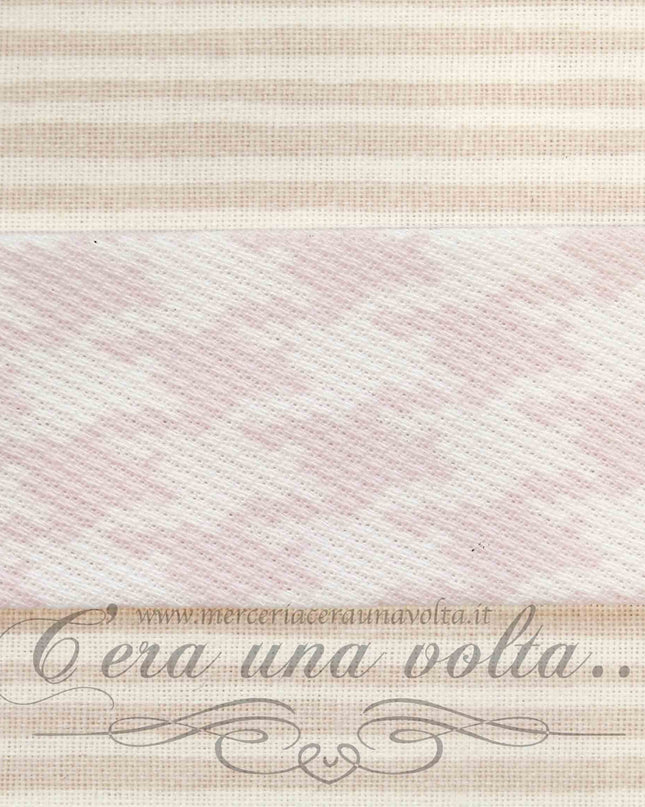 Sbieco in Cotone Piquet Pied de Poule Rosa