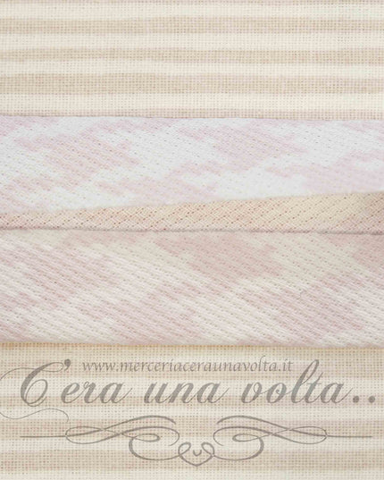Sbieco in Cotone Piquet Pied de Poule Rosa