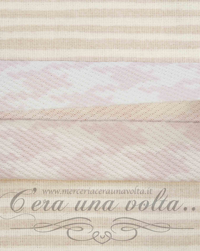 Sbieco in Cotone Piquet Pied de Poule Rosa
