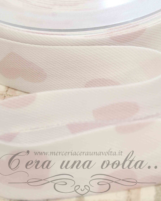 Sbieco in Cotone Piquet Cuori Rosa