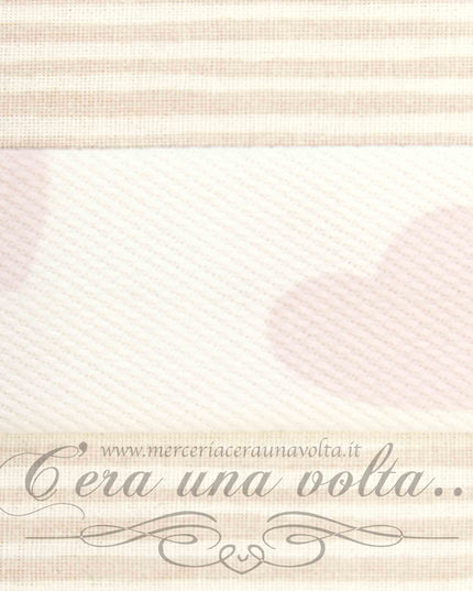 Sbieco in Cotone Piquet Cuori Rosa